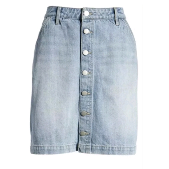 NWT Rachell Parcell Button Front Denim A-Line i20 - Picture 3 of 6